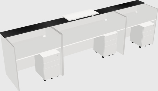 Modern long reception desk