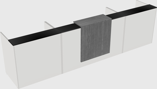 Modern long reception desk