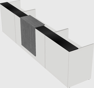 Modern long reception desk