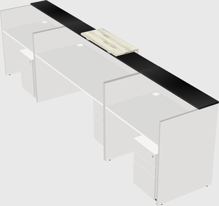 Modern long reception desk