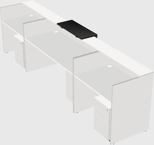 Modern long reception desk