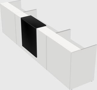 Modern long reception desk