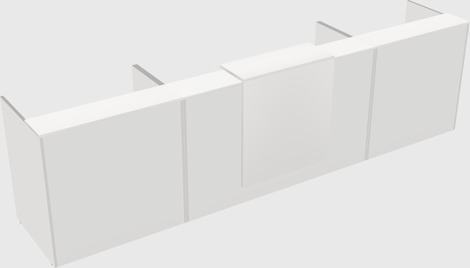 Modern long reception desk