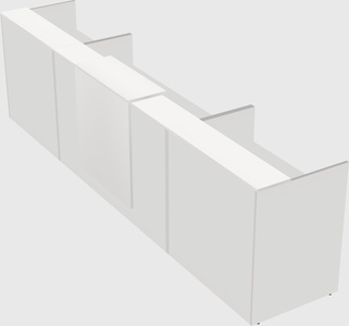 Modern long reception desk