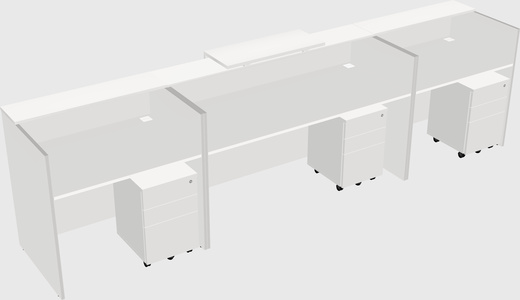 Modern long reception desk