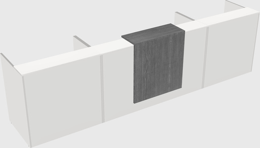 Modern long reception desk