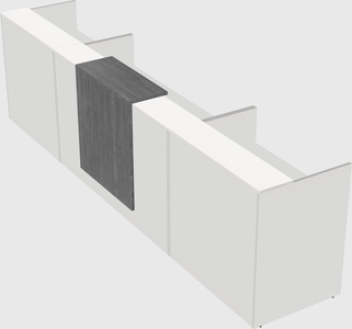 Modern long reception desk