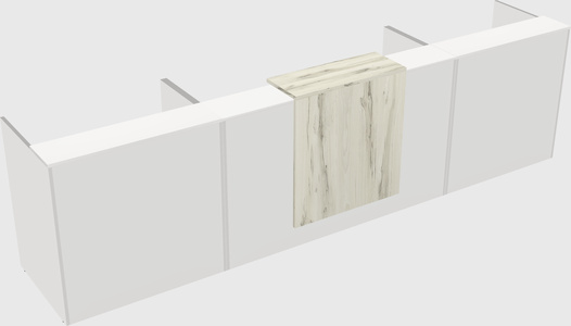 Modern long reception desk