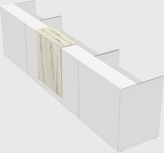 Modern long reception desk