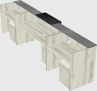 Modern long reception desk