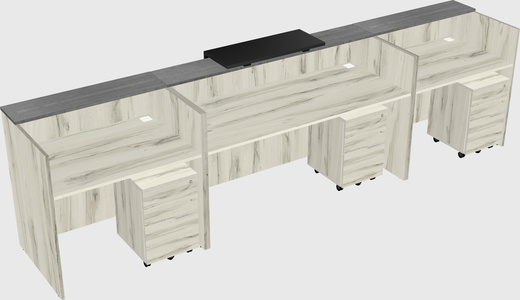 Modern long reception desk
