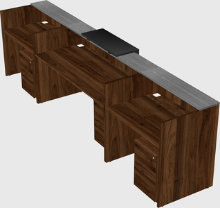 Modern long reception desk
