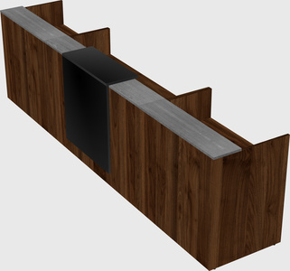 Modern long reception desk