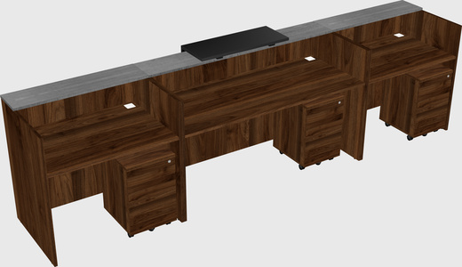 Modern long reception desk