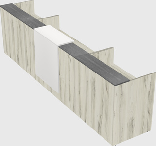 Modern long reception desk
