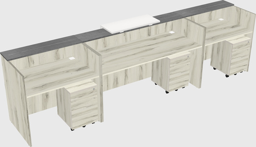 Modern long reception desk
