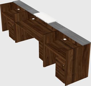 Modern long reception desk