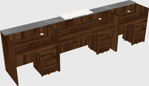 Modern long reception desk
