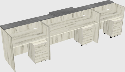 Modern long reception desk