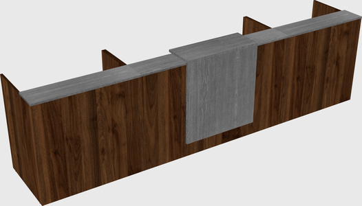 Modern long reception desk