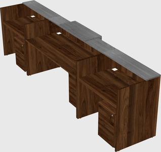 Modern long reception desk