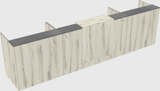 Modern long reception desk