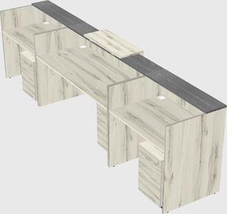 Modern long reception desk