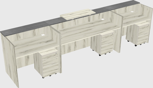 Modern long reception desk