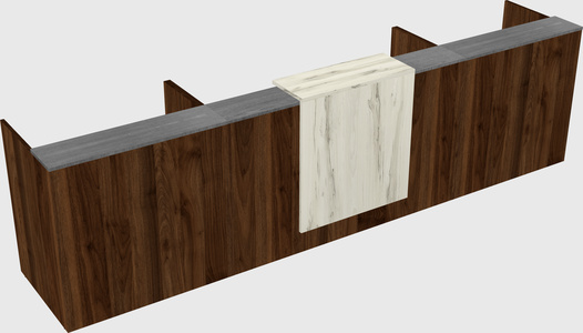 Modern long reception desk