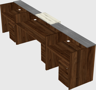 Modern long reception desk