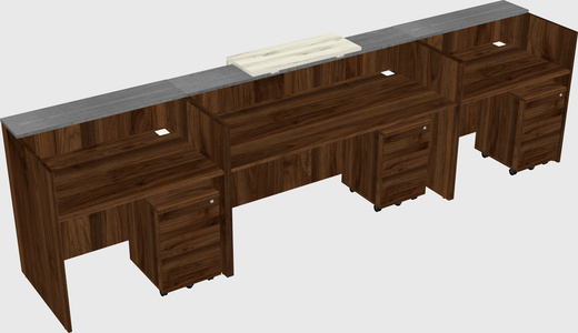 Modern long reception desk