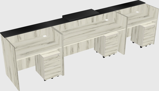 Modern long reception desk