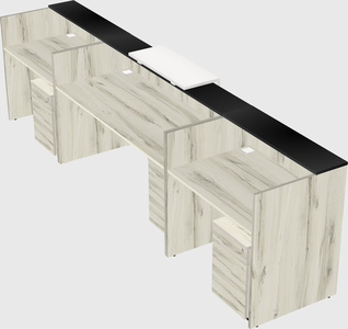 Modern long reception desk