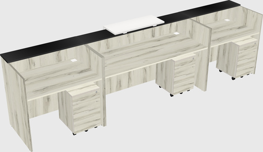Modern long reception desk