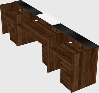 Modern long reception desk