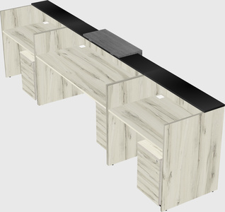 Modern long reception desk