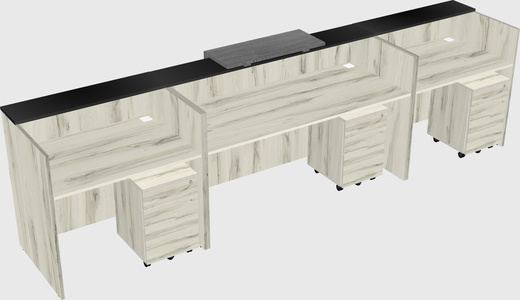 Modern long reception desk