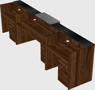 Modern long reception desk