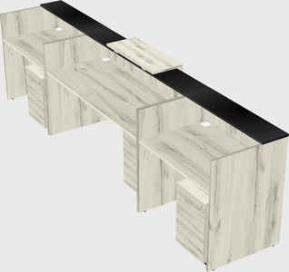 Modern long reception desk