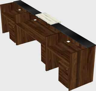 Modern long reception desk