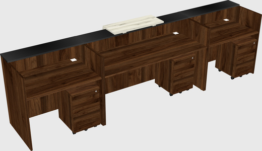 Modern long reception desk
