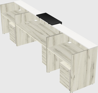 Modern long reception desk