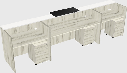 Modern long reception desk