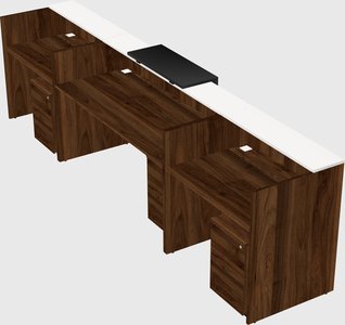 Modern long reception desk