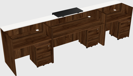 Modern long reception desk
