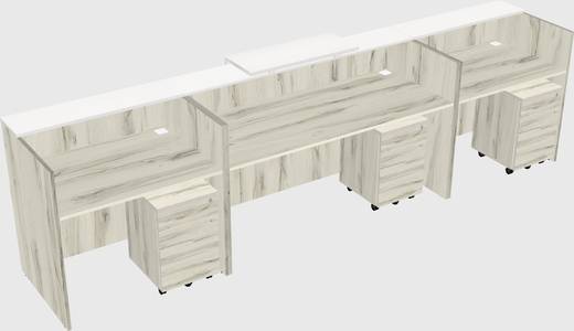 Modern long reception desk
