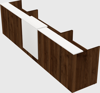 Modern long reception desk