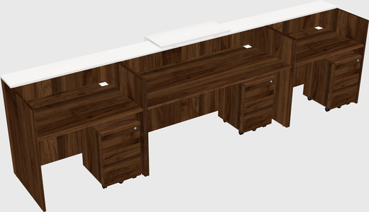 Modern long reception desk