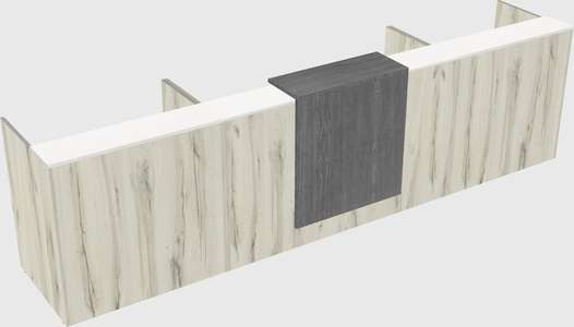 Modern long reception desk