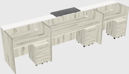 Modern long reception desk